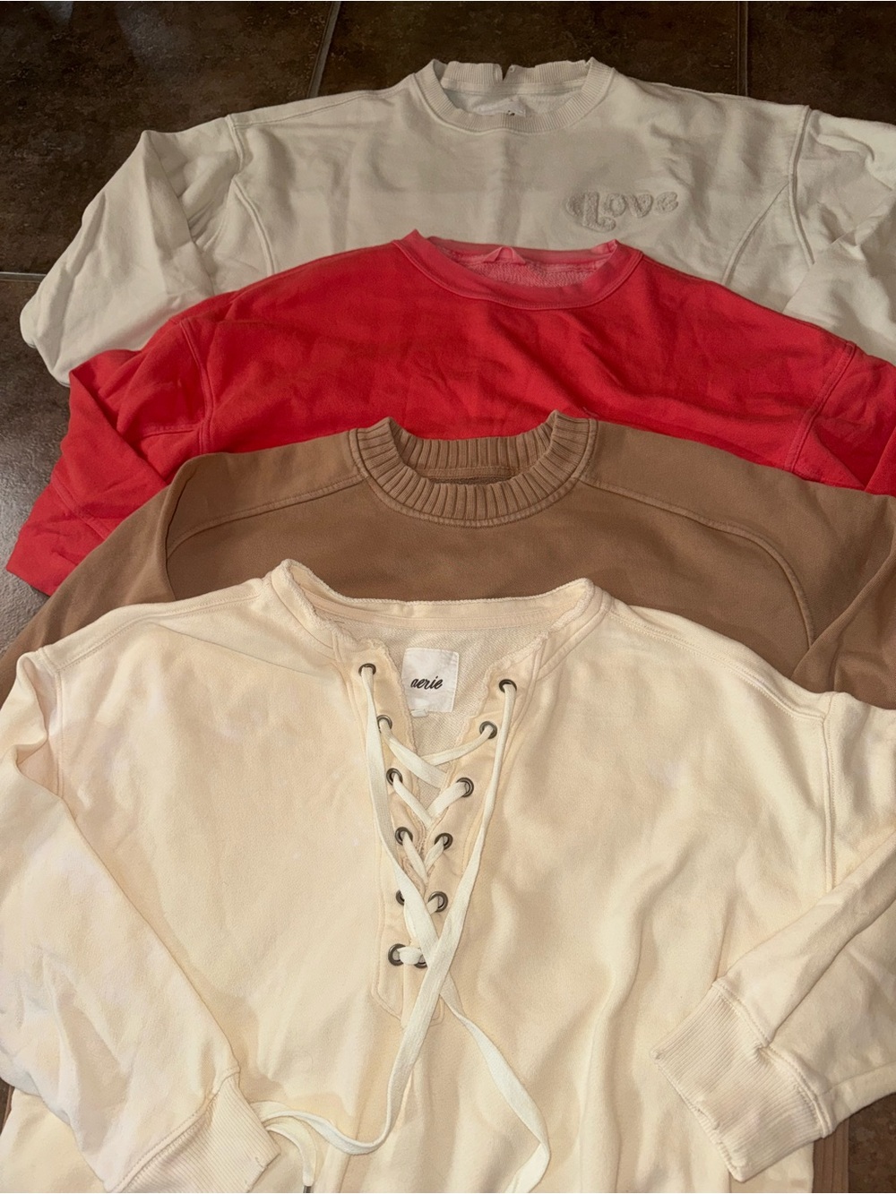 Lot of 4 Aerie Sweatshirts Sz S